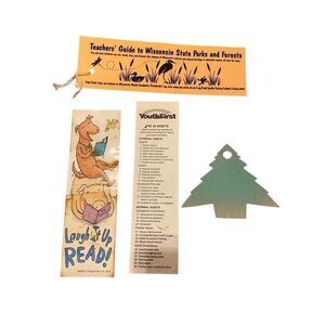 Lot of 4 Vintage Bookmarks School Nostalgia Books Reading Kids Art Crafts